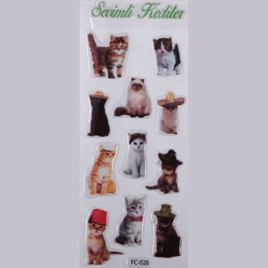 Süße Katzen Face Sticker Aufkleber - FC28 - Mytortenland
